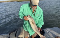 Single angler fishing in Aransas Pass