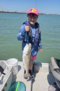A redfish caught while fishing in Aransas Pass