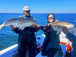 Two anglers fishing for big fish in Brunswick
