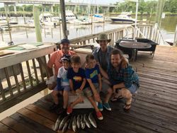 Group of 6 people fishing in Brunswick