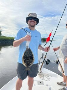Image of a Southern Flounder fish caught by a person in Brunswick, Georgia, USA