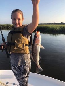 A single spotted weakfish caught in GA while fishing