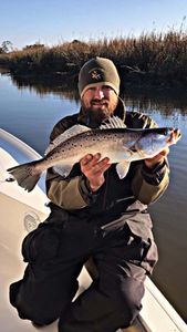 Spotted Weakfish, 22 inches, fishing in GA