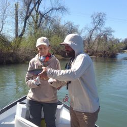 Patient fly fishing moment on the Lower Sac