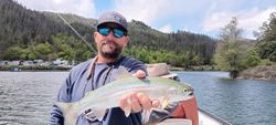 A single cutthroat trout measuring 23 inches caught while fishing in California