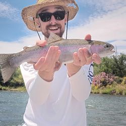 One rainbow trout caught fishing in CA