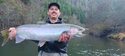 A single rainbow trout fish caught in CA