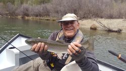 A rainbow trout caught while fishing in CA