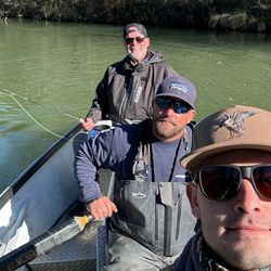 Three anglers fishing in California