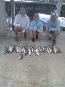 Three people fishing in Florida