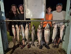 9 Coho Salmon caught fishing in WI