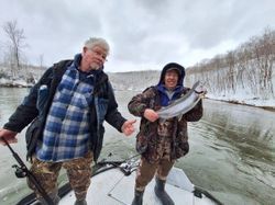 2 people fishing in MI