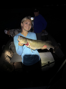 Nice walleye on light tackle using jigging and trolling techniques!