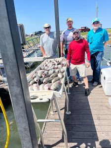 Four people fishing and hunting in Kingston