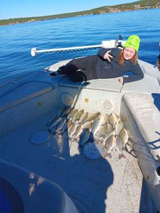 Angler fishing in Graford, Texas