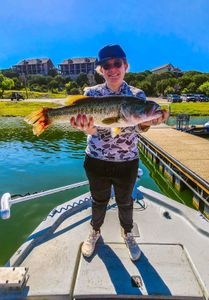 Largemouth bass caught while fishing in Graford