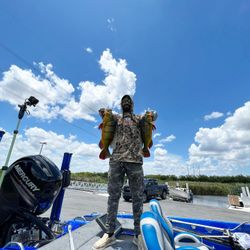 An angler with 2 big fish caught in FL