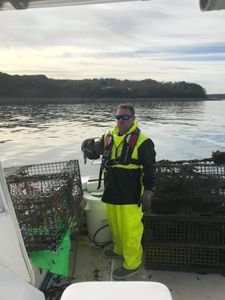 A person fishing in Hingham