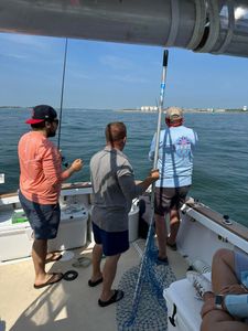 Two people fishing in Hingham