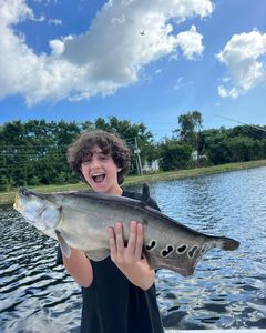 An angler catches a big fish in Florida
