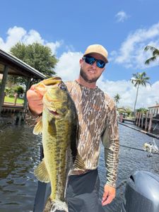 Large bass caught while fishing in Delray Beach FL