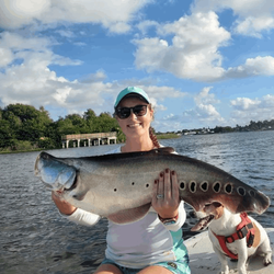 A person fishing at Delray Beach