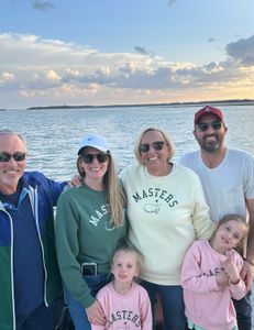 6 people fishing on Kiawah Island beach