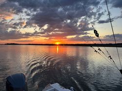 Scenic view of Kiawah Island coastline with boats
