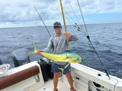 One angler reeling in a 27-inch catch at Kiawah Island