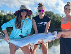 A group of 3 people fishing in Puerto Rico