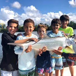 A huge tarpon fish caught in San Juan