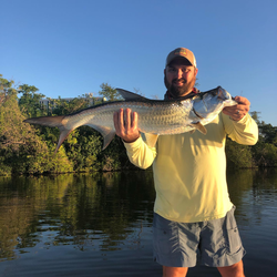 Fisherman with a huge tarpon, San Juan