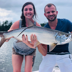 Tarpon fish being caught in PR