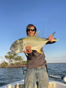 Photograph of a giant trevally fishing catch in St James City