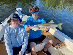 A lone snook, a 17-inch fish, caught while fishing in St James City