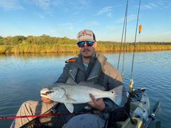 Lone angler fishing in Texas