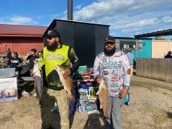 Three redfish caught in Crosby