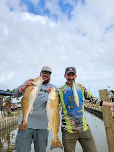 Two redfish caught in Crosby