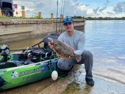 Summer flounder caught while fishing in Crosby