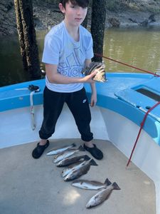 His first time on a charter boat having a blast