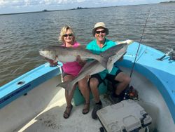 2 people fishing in Darien