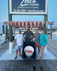 Snapper Hooked on Orange Beach adventures! 