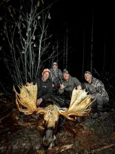 4 people hunting at Sebago Lake