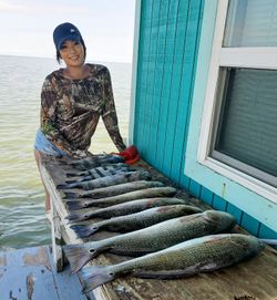 A single angler fishing at South Padre Island