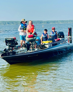 Four anglers fishing in a scenic location in MS
