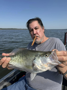 One fisherman with big 17-inch fish in Pope