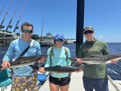 3 cobia fish caught by 3 people in St. Marys