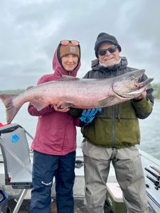 Two people fishing in Oregon