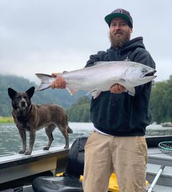Coho salmon caught while fishing in Oregon