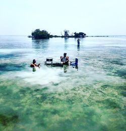 Two people fishing in Marathon, Florida